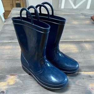 Boys navy blue rain boots